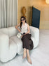 Collar Down Sleeveless Vest With Skirts Sets